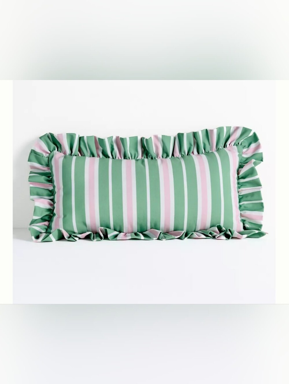 Maeve by Anthropologie Striped Ruffle Indoor/Outdoor Pillow